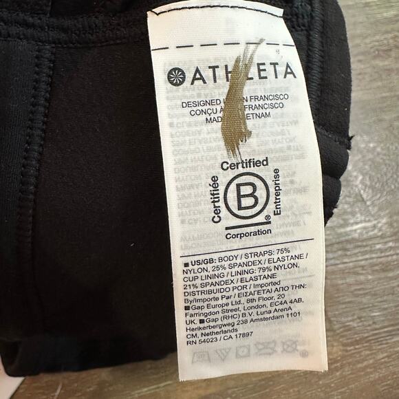 Athleta Vital Sports Bra A-C Cup Black M - Picture 8 of 8